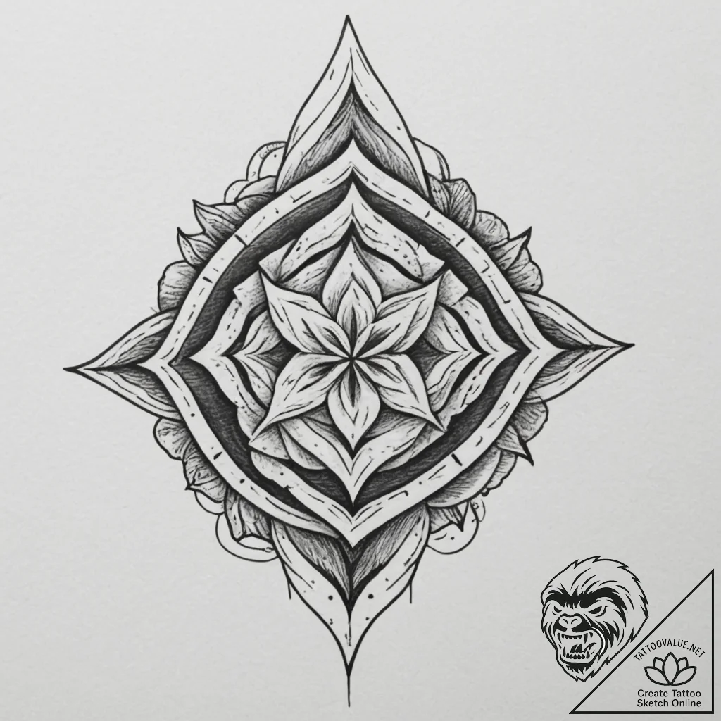 Tattoo sketch a strong, single brushstroke, s... - tattoo sketch (№1755277837_0, 15.08.2025 17:10) — tattoovalue.net