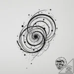 Tattoo design a tiny, abstract galaxy swirl o… – tattoo sketch (№1755278244_0, 15.08.2025 17:17) — tattoovalue.net