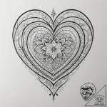 Tattoo sketch a heart silhouette made of a fa… – tattoo sketch (№1755278644_0, 15.08.2025 17:24) — tattoovalue.net