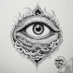 Tattoo sketch a cosmic eye with stars reflect… – tattoo sketch (№1755278845_0, 15.08.2025 17:27) — tattoovalue.net