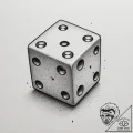 Tattoo sketch a single d6 dice with a critica... - tattoo sketch (№1755279445_0, 15.08.2025 17:37) — tattoovalue.net