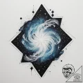 Tattoo design a cosmic nebula in watercolor,... - tattoo sketch (№1755281045_0, 15.08.2025 18:04) — tattoovalue.net