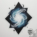 Tattoo design a cosmic nebula in watercolor,… – tattoo sketch (№1755281045_0, 15.08.2025 18:04) — tattoovalue.net
