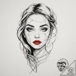 Tattoo design a broken mirror reflecting a co… – tattoo sketch (№1755281844_0, 15.08.2025 18:17) — tattoovalue.net
