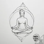 Tattoo design a geometric outline of a person… – tattoo sketch (№1755283848_0, 15.08.2025 18:50) — tattoovalue.net