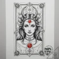 Tattoo sketch a zodiac glyph integrated into... - tattoo sketch (№1755284448_0, 15.08.2025 19:00) — tattoovalue.net