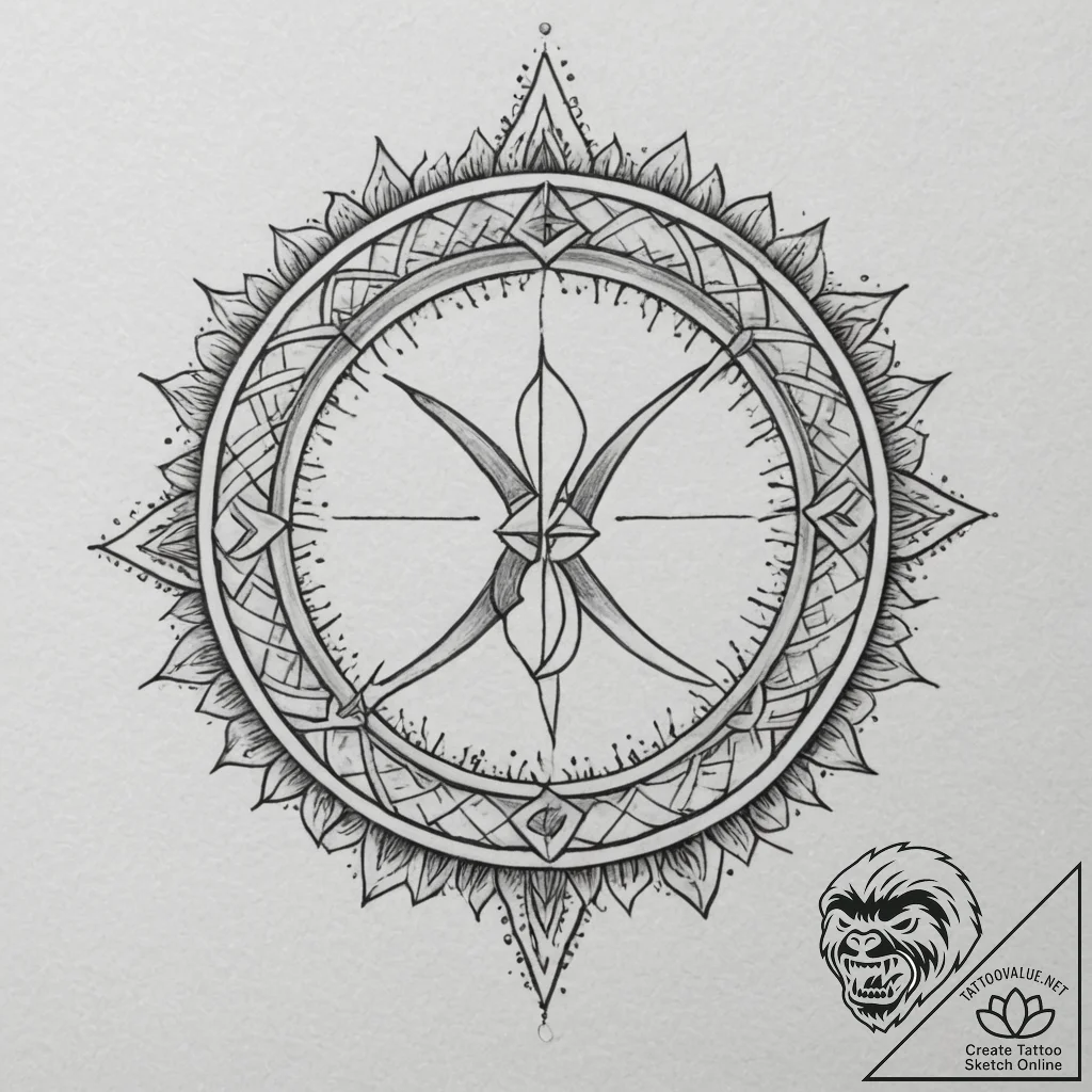 51. tattoo design: a neo-traditional style ru... - tattoo sketch (№1755286454_0, 15.08.2025 19:34) — tattoovalue.net