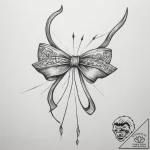 Tattoo design a traditional bow and quiver, s… – tattoo sketch (№1755287262_0, 15.08.2025 19:47) — tattoovalue.net