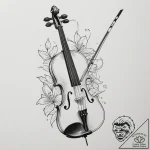 Tattoo sketch a classical musical instrument… – tattoo sketch (№1755288261_0, 15.08.2025 20:04) — tattoovalue.net
