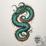 Tattoo sketch: a coiled serpent, a symbol of… – tattoo sketch (№1755288460_0, 15.08.2025 20:07) — tattoovalue.net