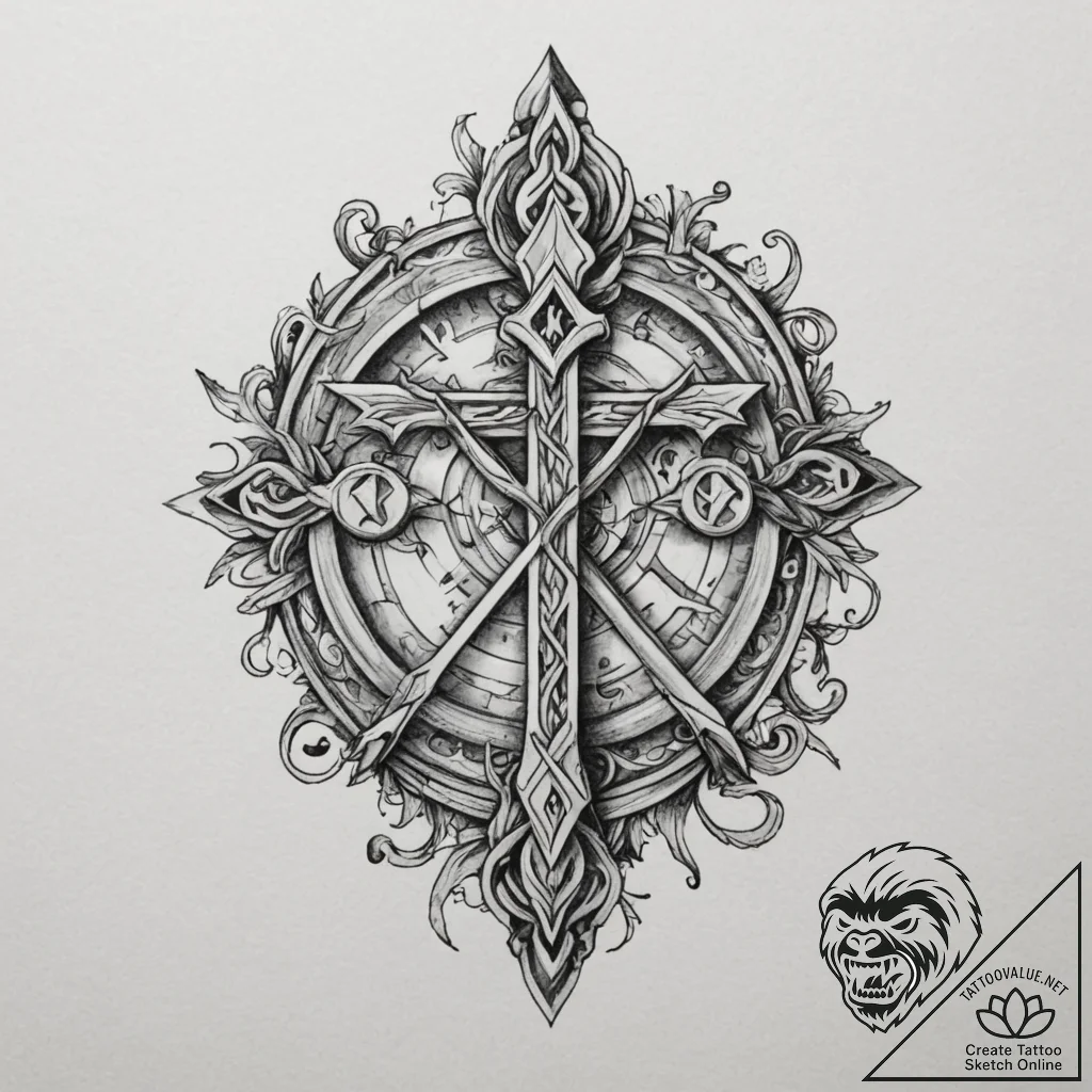 5. р сѓрѕс‹ (slavic runes: р—р°с‰рёс‚рѕс‹рµ,... - tattoo sketch (№1755290656_0, 15.08.2025 20:44) — tattoovalue.net