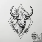 Tattoo design the glyph for taurus (2nd house… – tattoo sketch (№1755291648_0, 15.08.2025 21:00) — tattoovalue.net