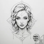 Tattoo design an abstract geometric pattern t… – tattoo sketch (№1755292438_0, 15.08.2025 21:13) — tattoovalue.net