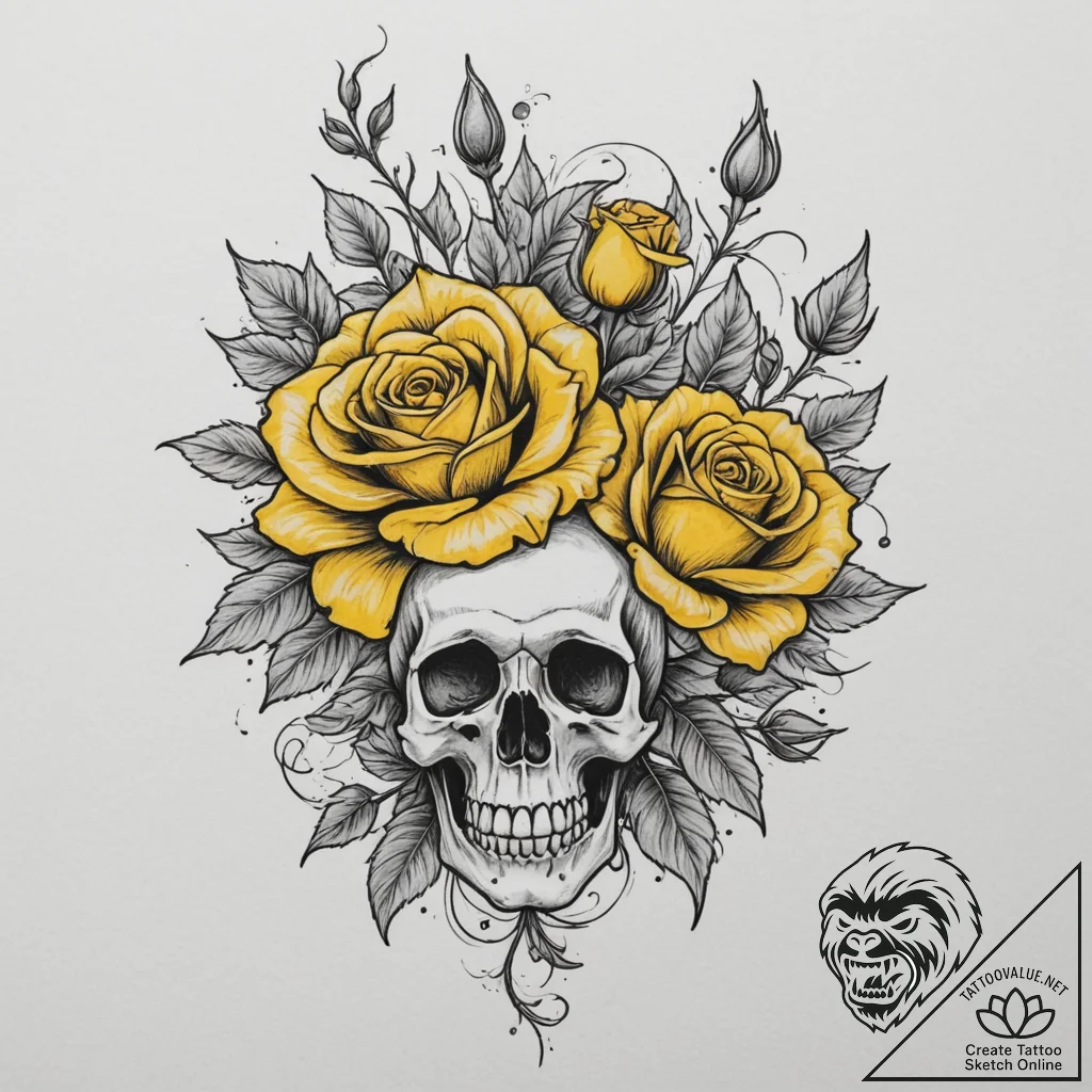 A shot of a field of oilseed rape in bloom, a... - tattoo sketch (№1755295004_0, 15.08.2025 21:56) — tattoovalue.net