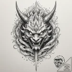 Tattoo sketch a spartan spear with an abstrac… – tattoo sketch (№1755297783_0, 15.08.2025 22:43) — tattoovalue.net