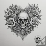 Tattoo design a hand drawing a heart on a mis… – tattoo sketch (№1755297983_0, 15.08.2025 22:46) — tattoovalue.net