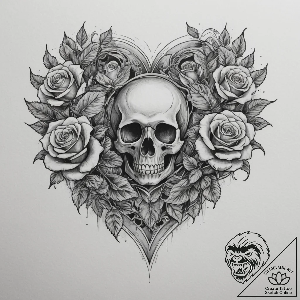 Tattoo design a hand drawing a heart on a mis... - tattoo sketch (№1755297983_0, 15.08.2025 22:46) — tattoovalue.net