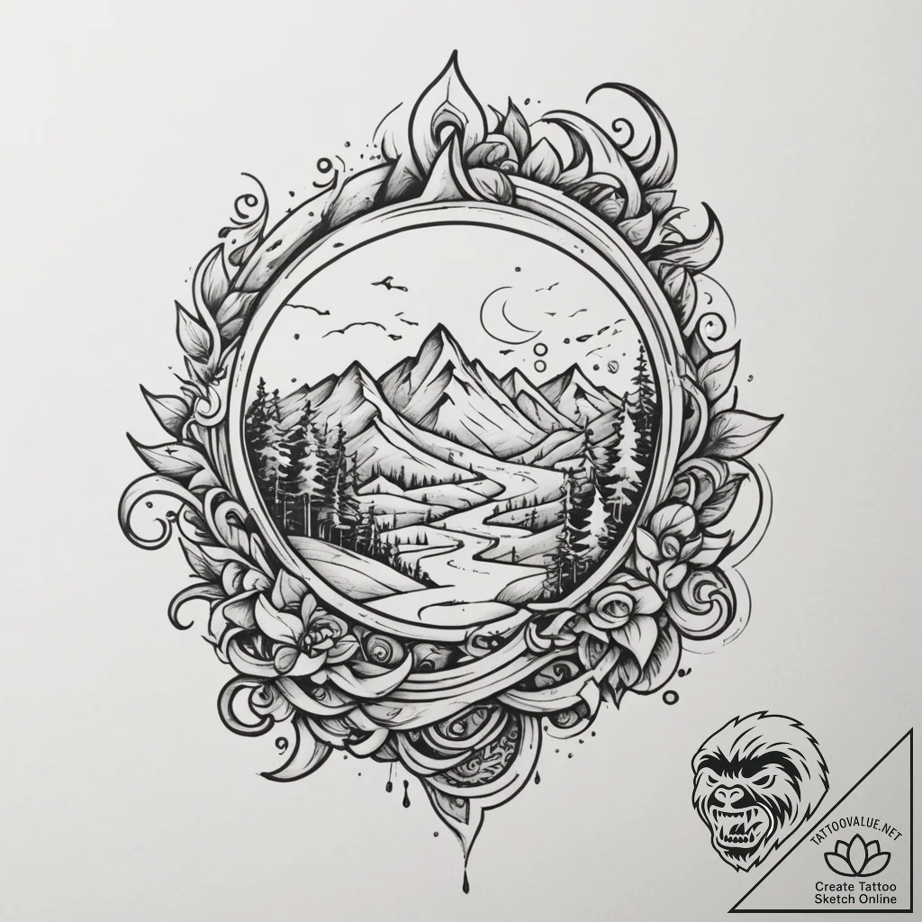 Tattoo sketch a subtle depiction of a persona... - tattoo sketch (№1755298781_0, 15.08.2025 22:59) — tattoovalue.net