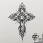 Tattoo design a birthstone incorporated into… – tattoo sketch (№1755301790_0, 15.08.2025 23:49) — tattoovalue.net