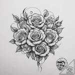 Tattoo design a flowing river of code that tr… – tattoo sketch (№1755303798_0, 16.08.2025 00:23) — tattoovalue.net