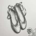 Tattoo design a graceful ballet slipper with… – tattoo sketch (№1755305206_0, 16.08.2025 00:46) — tattoovalue.net