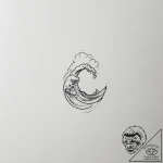 Tattoo sketch a minimalist wave on the wrist. – tattoo sketch (№1755305817_0, 16.08.2025 00:56) — tattoovalue.net