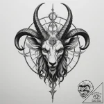 Baphomet symbol, ink illustration for tattoo,… – tattoo sketch (№1755307225_0, 16.08.2025 01:20) — tattoovalue.net