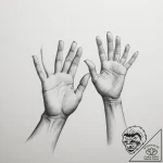 Tattoo sketch a ‘high five’ gesture, split be… – tattoo sketch (№1755307825_0, 16.08.2025 01:30) — tattoovalue.net