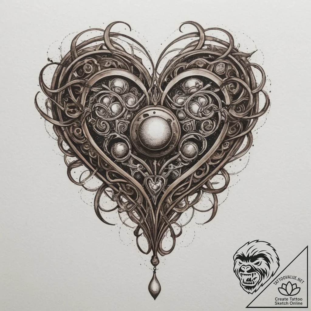 Tattoo sketch a minimalist joystick with an a... - tattoo sketch (№1755308023_0, 16.08.2025 01:33) — tattoovalue.net