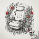Tattoo design a gaming chair armrest with a s… – tattoo sketch (№1755309831_0, 16.08.2025 02:03) — tattoovalue.net
