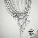 Tattoo sketch a delicate, transparent curtain… – tattoo sketch (№1755310041_0, 16.08.2025 02:07) — tattoovalue.net