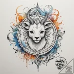 Tattoo design a zodiac animal comically inter… – tattoo sketch (№1755310845_0, 16.08.2025 02:20) — tattoovalue.net