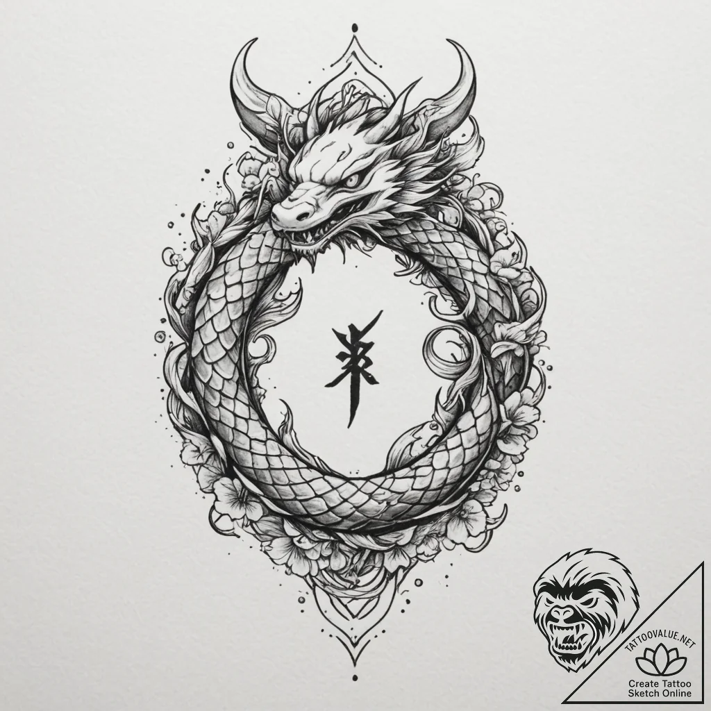 A tattoo of the slavic rune "bereginya" (prot... - tattoo sketch (№1755311456_0, 16.08.2025 02:30) — tattoovalue.net