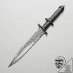 Tattoo sketch a stylized combat knife or dagg… – tattoo sketch (№1755312663_0, 16.08.2025 02:51) — tattoovalue.net
