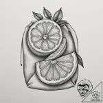 Tattoo design ‘lemon slice’ on one, ‘tea bag’… – tattoo sketch (№1755314667_0, 16.08.2025 03:24) — tattoovalue.net