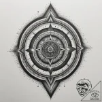 Tattoo design a glowing “target locked” indic… – tattoo sketch (№1755315068_0, 16.08.2025 03:31) — tattoovalue.net