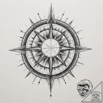 A geometric tattoo design of the kolovrat sun… – tattoo sketch (№1755315478_0, 16.08.2025 03:37) — tattoovalue.net