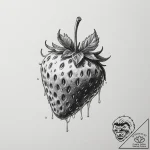 Strawberry – tattoo sketch (№1755315880_0, 16.08.2025 03:44) — tattoovalue.net