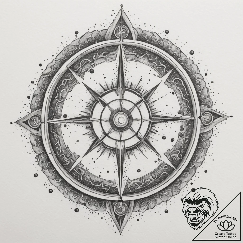 Tattoo sketch a zodiac glyph appearing as a h... - tattoo sketch (№1755317079_0, 16.08.2025 04:04) — tattoovalue.net