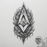 145. tattoo sketch: “potok” rune with element… – tattoo sketch (№1755318884_0, 16.08.2025 04:34) — tattoovalue.net