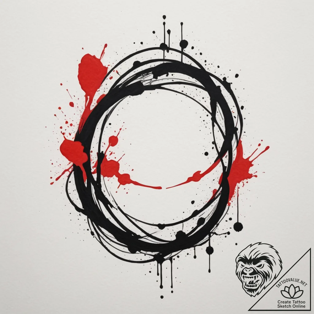 Tattoo sketch a flowing gradient of colors th... - tattoo sketch (№1755319090_0, 16.08.2025 04:38) — tattoovalue.net