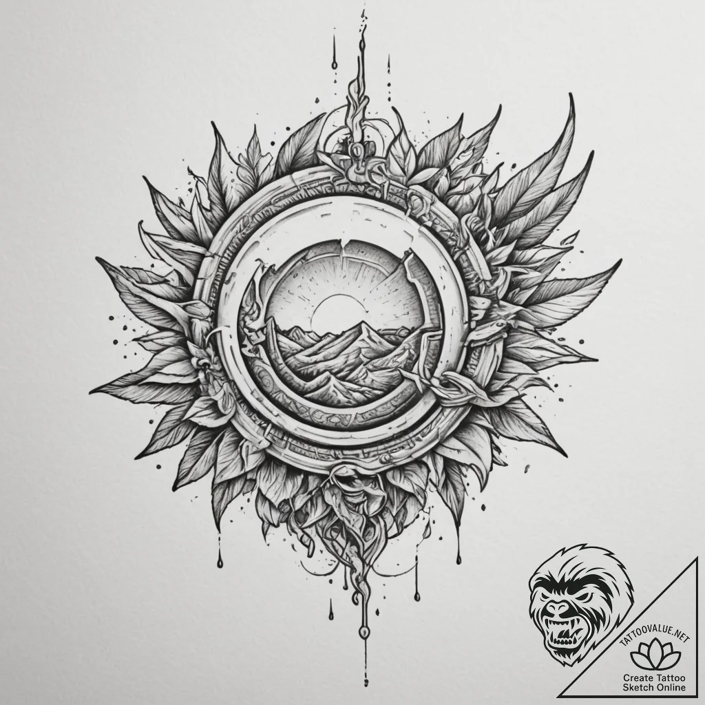 Tattoo design a visual representation of "bre... - tattoo sketch (№1755319702_0, 16.08.2025 04:48) — tattoovalue.net