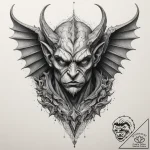 Tattoo sketch a strong, stoic gargoyle statue… – tattoo sketch (№1755319907_0, 16.08.2025 04:51) — tattoovalue.net