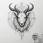 Tattoo design a zodiac animal drawn with a co… – tattoo sketch (№1755322727_0, 16.08.2025 05:38) — tattoovalue.net