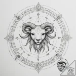 Tattoo sketch a zodiac symbol composed entire… – tattoo sketch (№1755323333_0, 16.08.2025 05:48) — tattoovalue.net