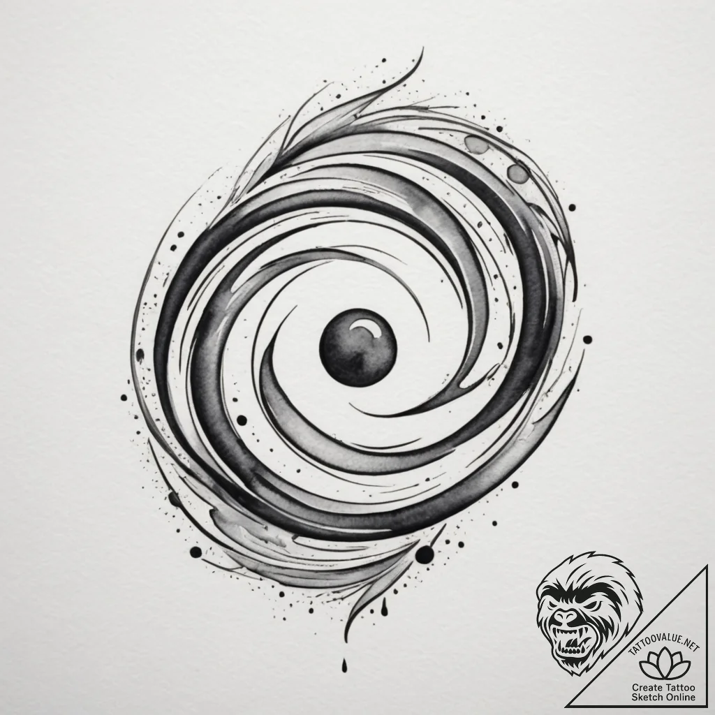 Tattoo design an abstract "fast travel" icon... - tattoo sketch (№1755324143_0, 16.08.2025 06:02) — tattoovalue.net
