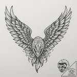 Tattoo design a shoulder blade with a gentle… – tattoo sketch (№1755325353_0, 16.08.2025 06:22) — tattoovalue.net
