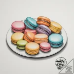 A tray of colorful french macarons., tattoo l… – tattoo sketch (№1755327199_0, 16.08.2025 06:53) — tattoovalue.net