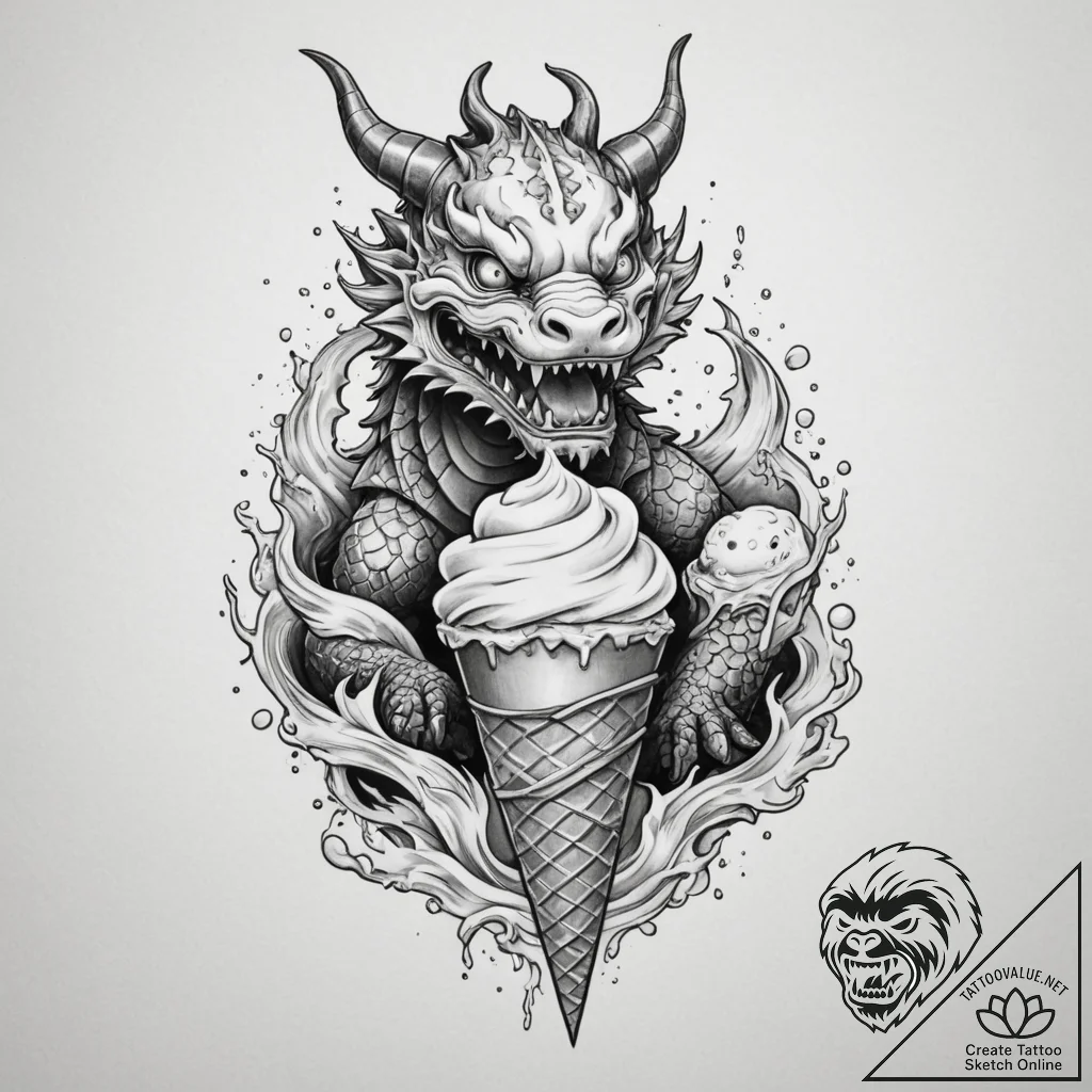 A young boy with a missing front tooth, grinn... - tattoo sketch (№1755327401_0, 16.08.2025 06:56) — tattoovalue.net