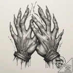 Tattoo sketch: a close-up of svarog’s hands,… – tattoo sketch (№1755328006_0, 16.08.2025 07:06) — tattoovalue.net